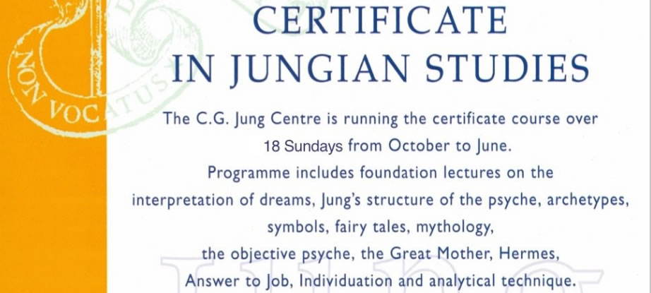 Certificate of Jungian Studies course poster